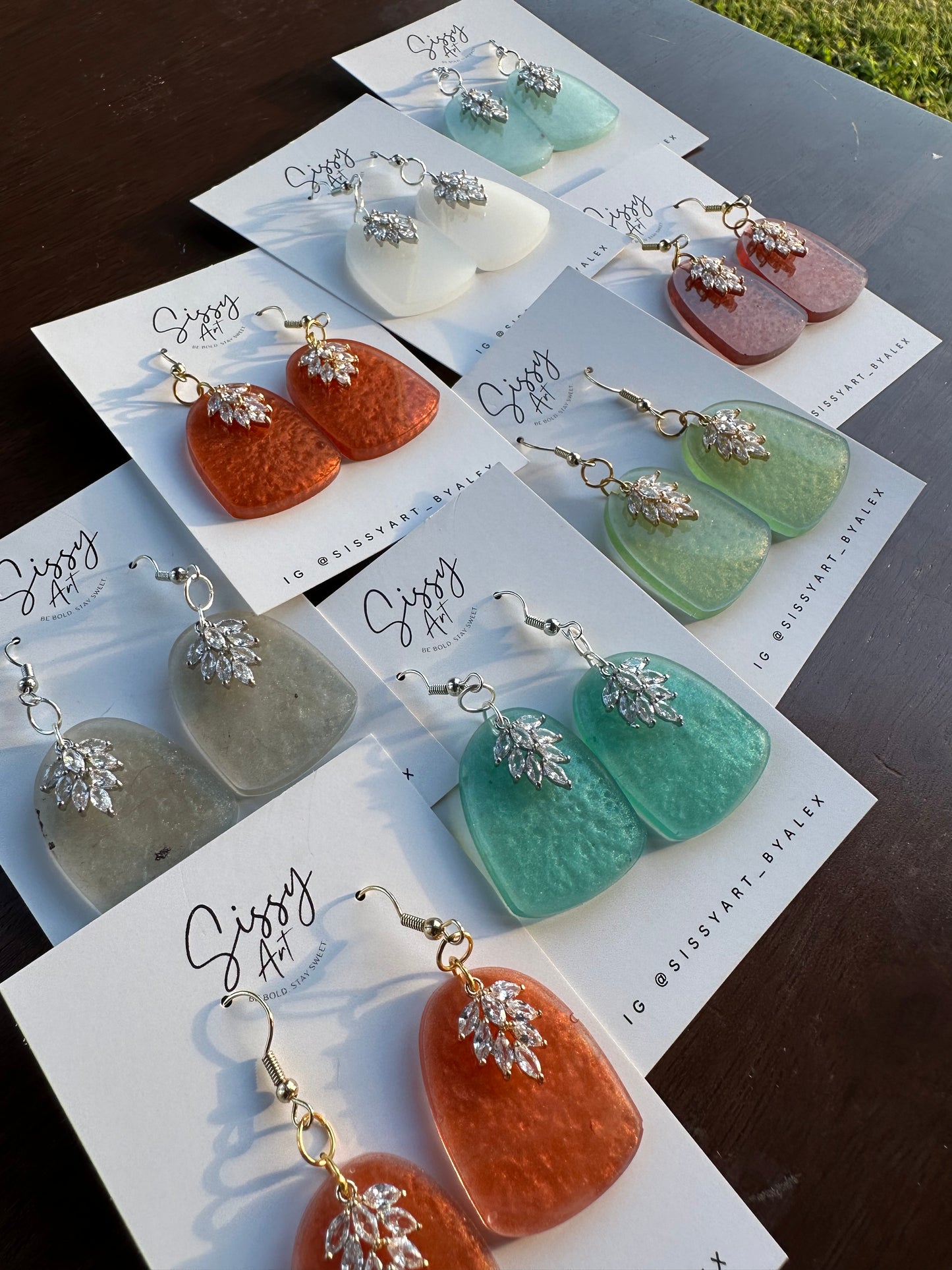 Everyday Arch Earrings - Teal