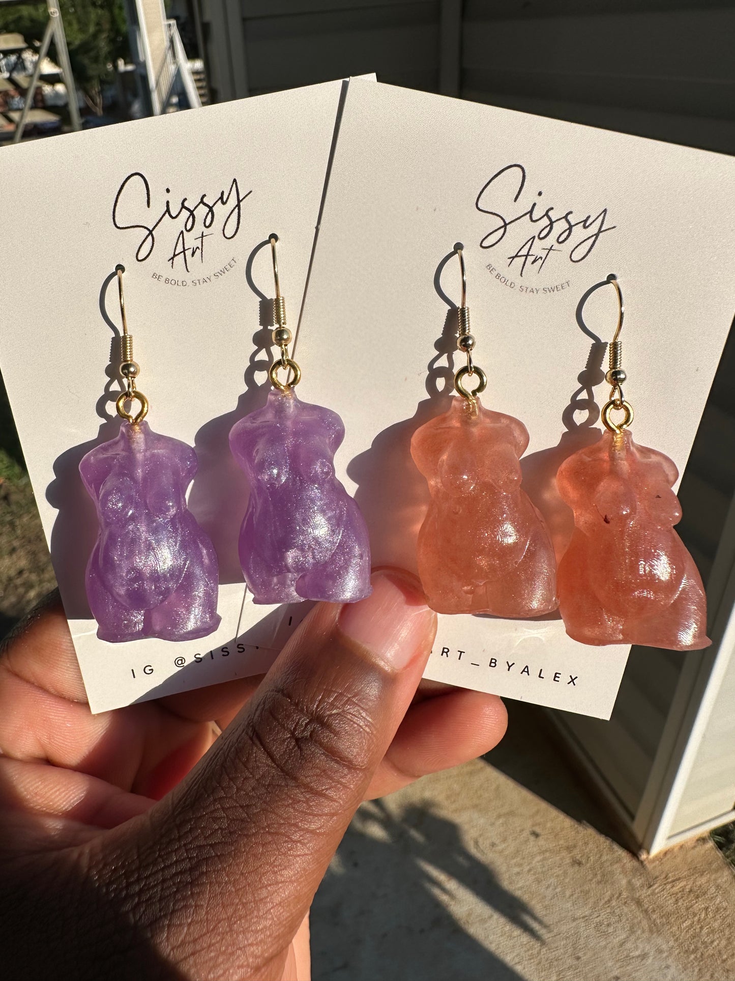 Dessert Goddess Earrings - Purple