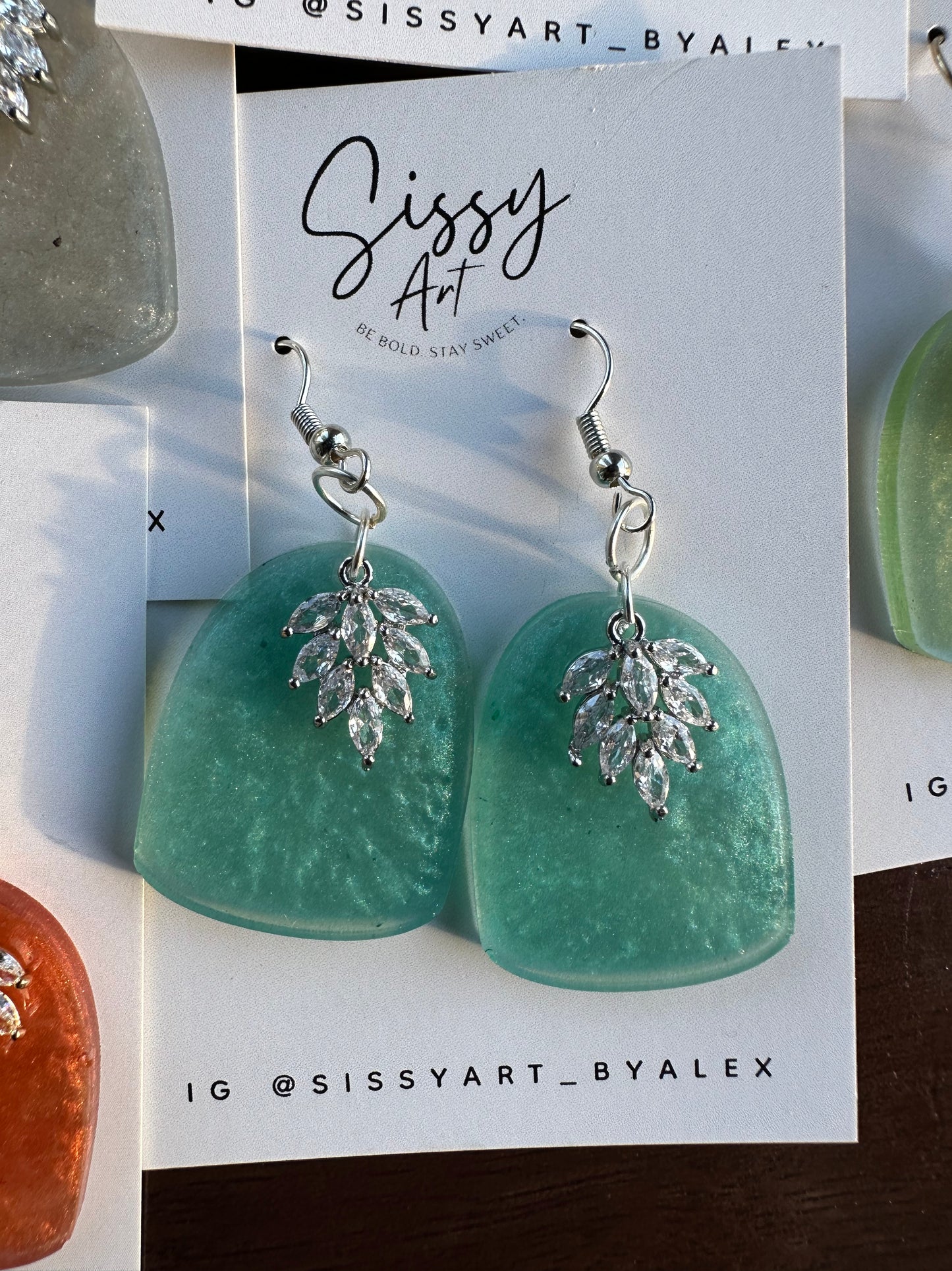 Everyday Arch Earrings - Teal