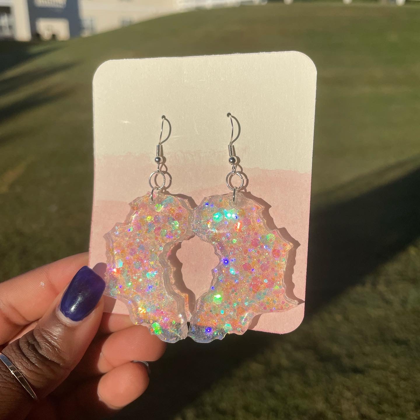 African Map Earrings