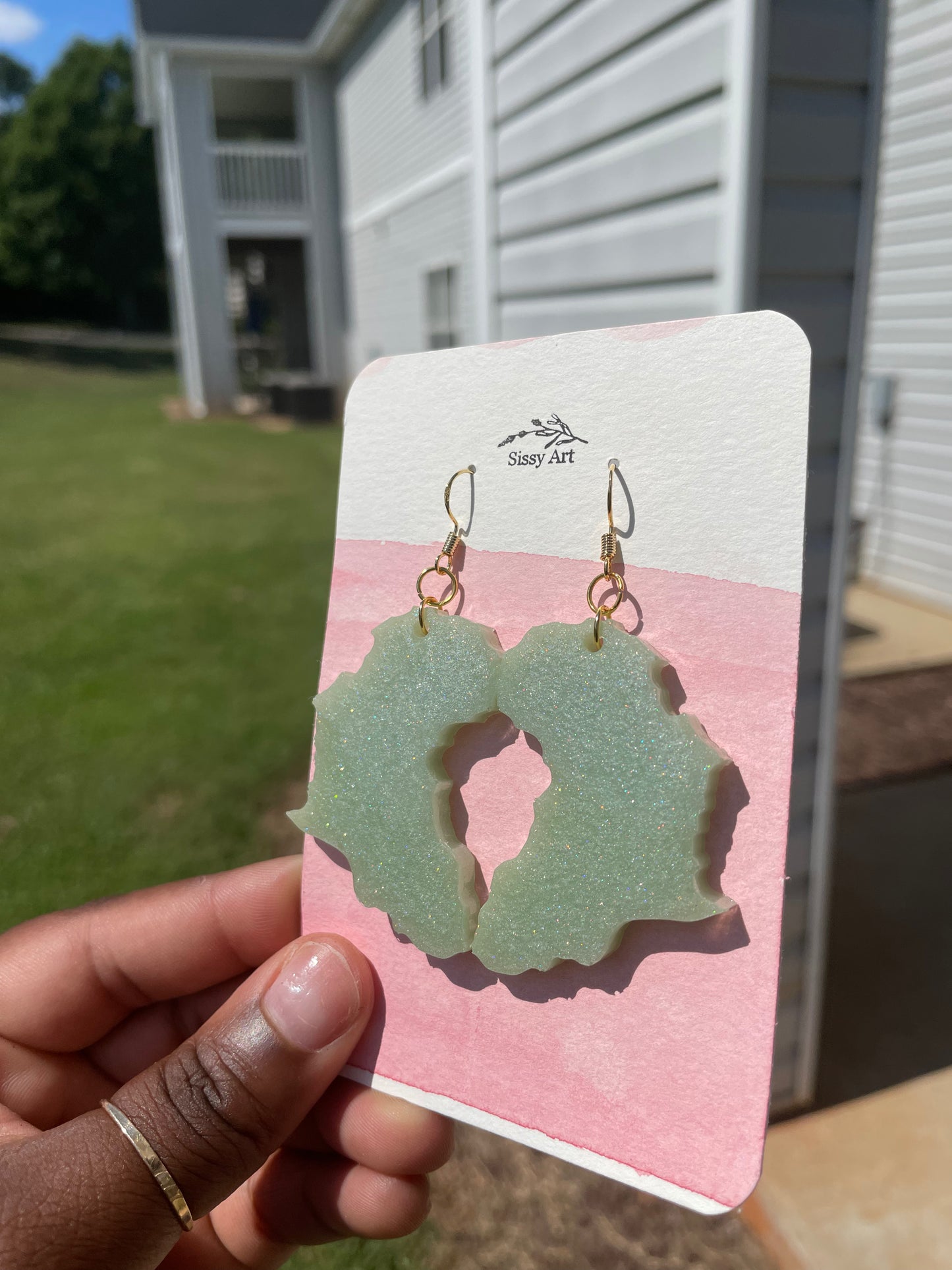 African Map Earrings