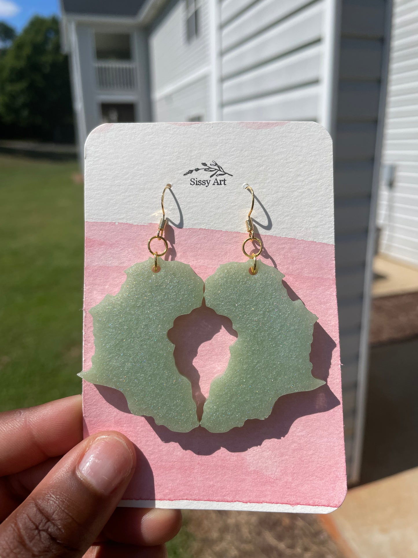 African Map Earrings