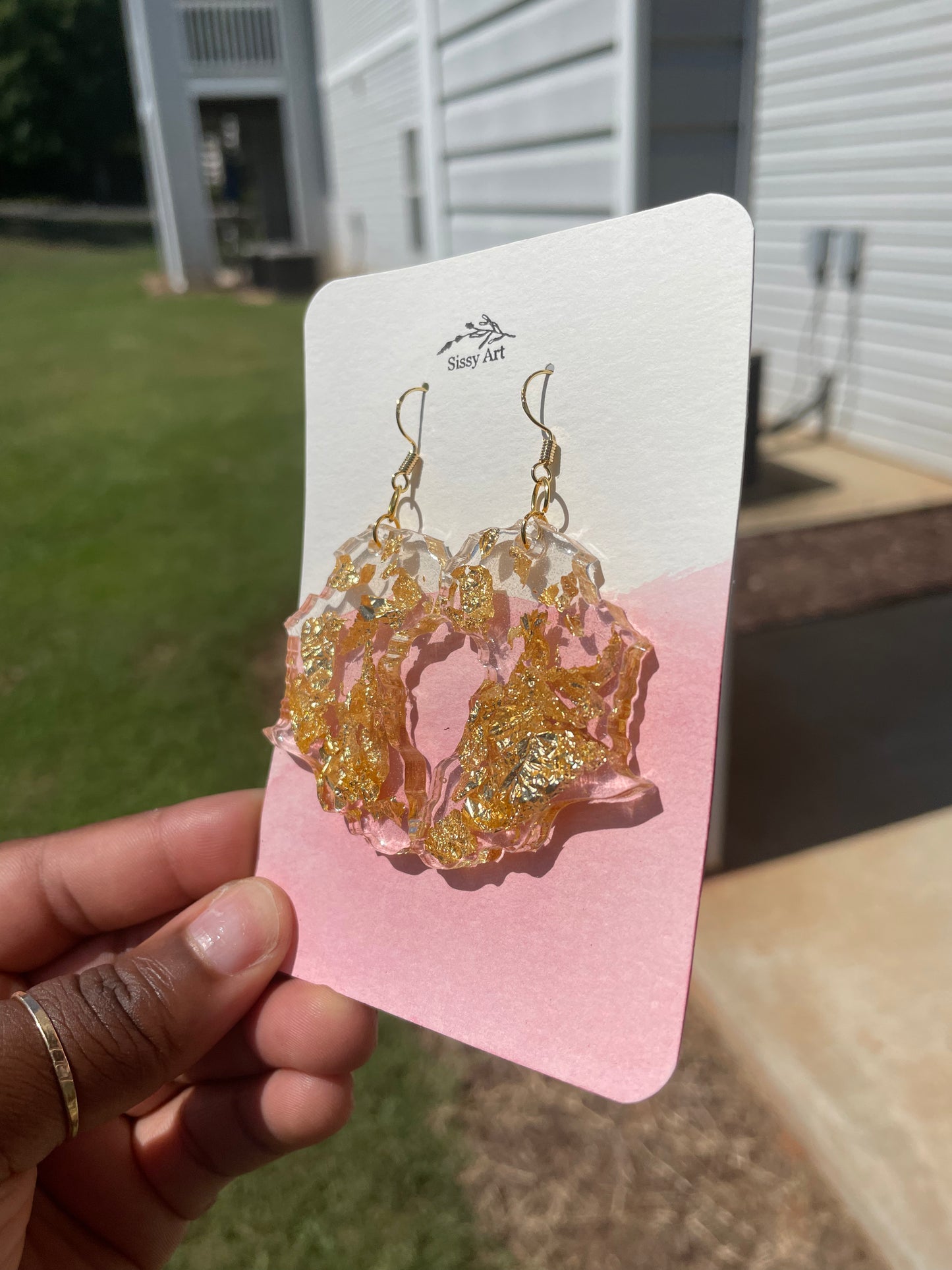 African Map Earrings